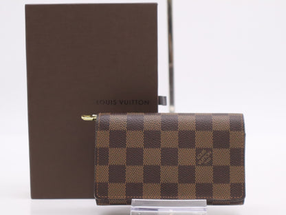 LOUIS VUITTON N61730 Damier Porto Monet Viet Tresol Wallet with Box