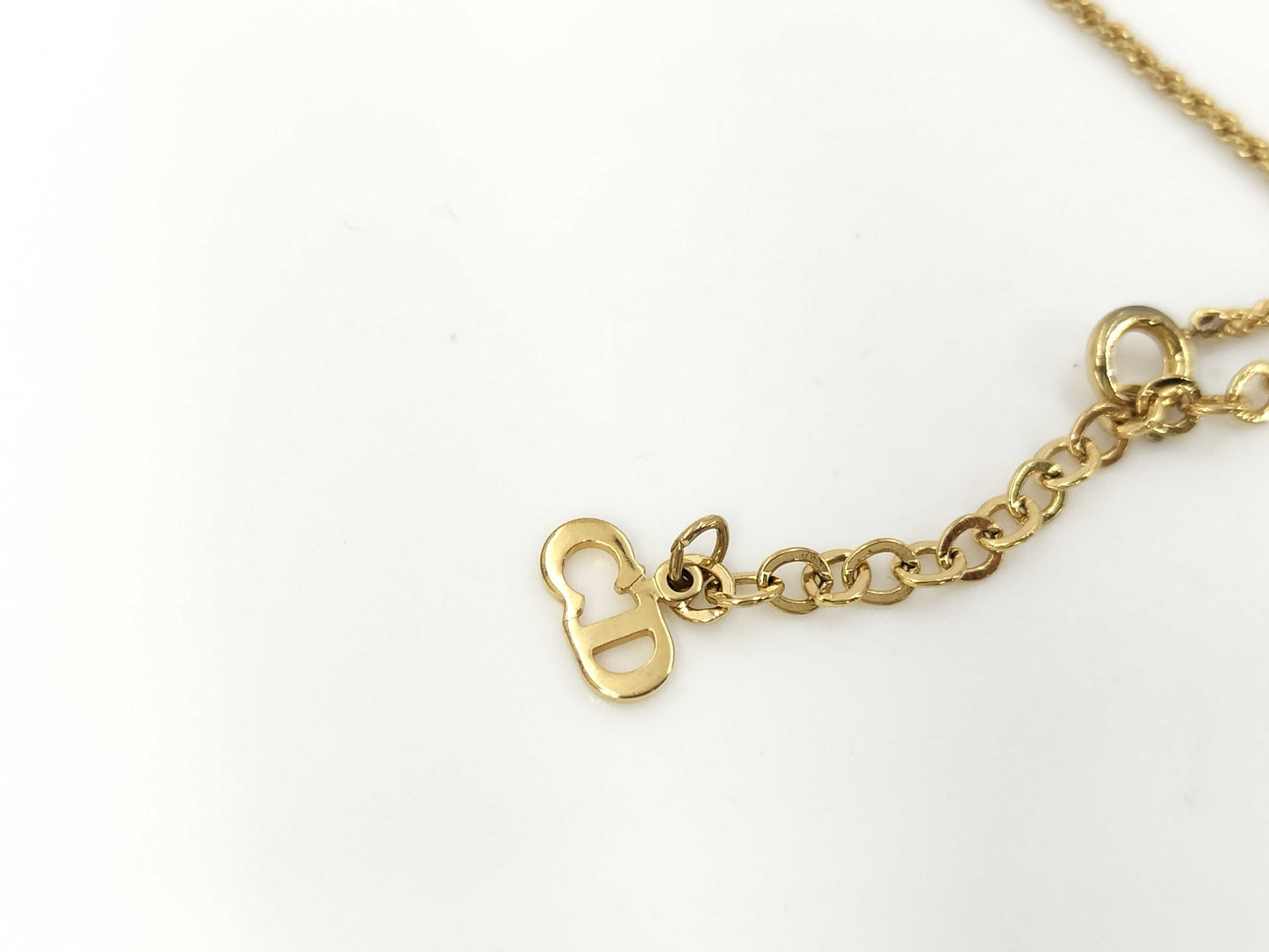 Dior CD logo gold necklace