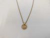 Dior GP CD logo round gold necklace