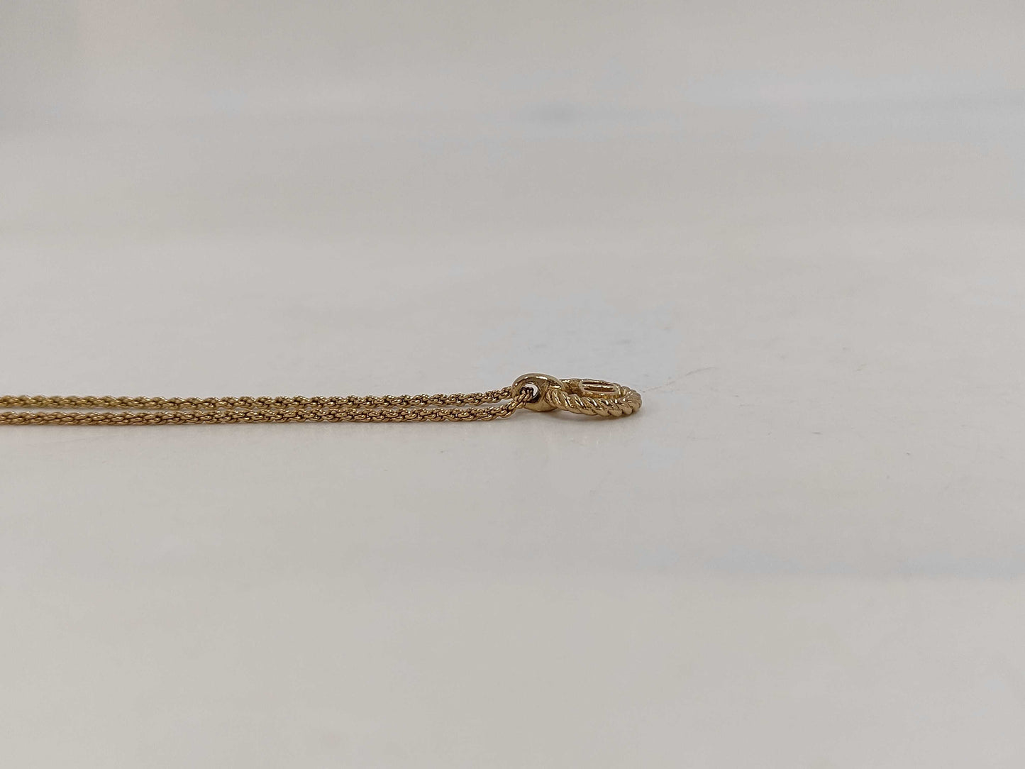 Dior GP CD logo round gold necklace