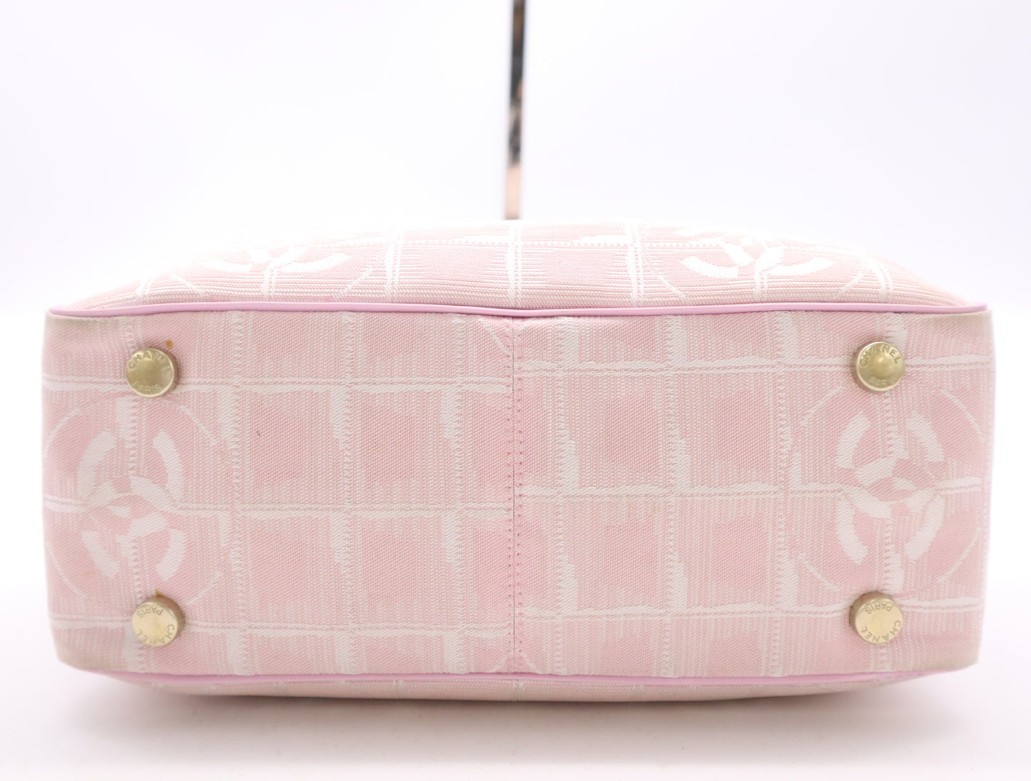 CHANEL Canvas New Travel Line Tote TPM Pink with Storage Bag Seal Card 8500979 Purse