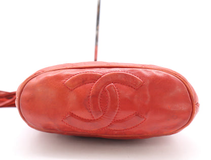 CHANEL Lambskin Matrasse Fringe Cocomark GD Hardware Red Seal 1720828 Shoulder Bag