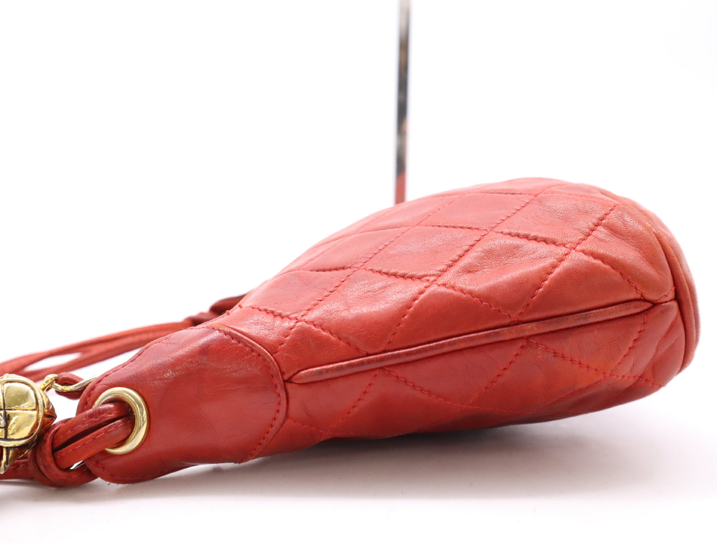 CHANEL Lambskin Matrasse Fringe Cocomark GD Hardware Red Seal 1720828 Shoulder Bag