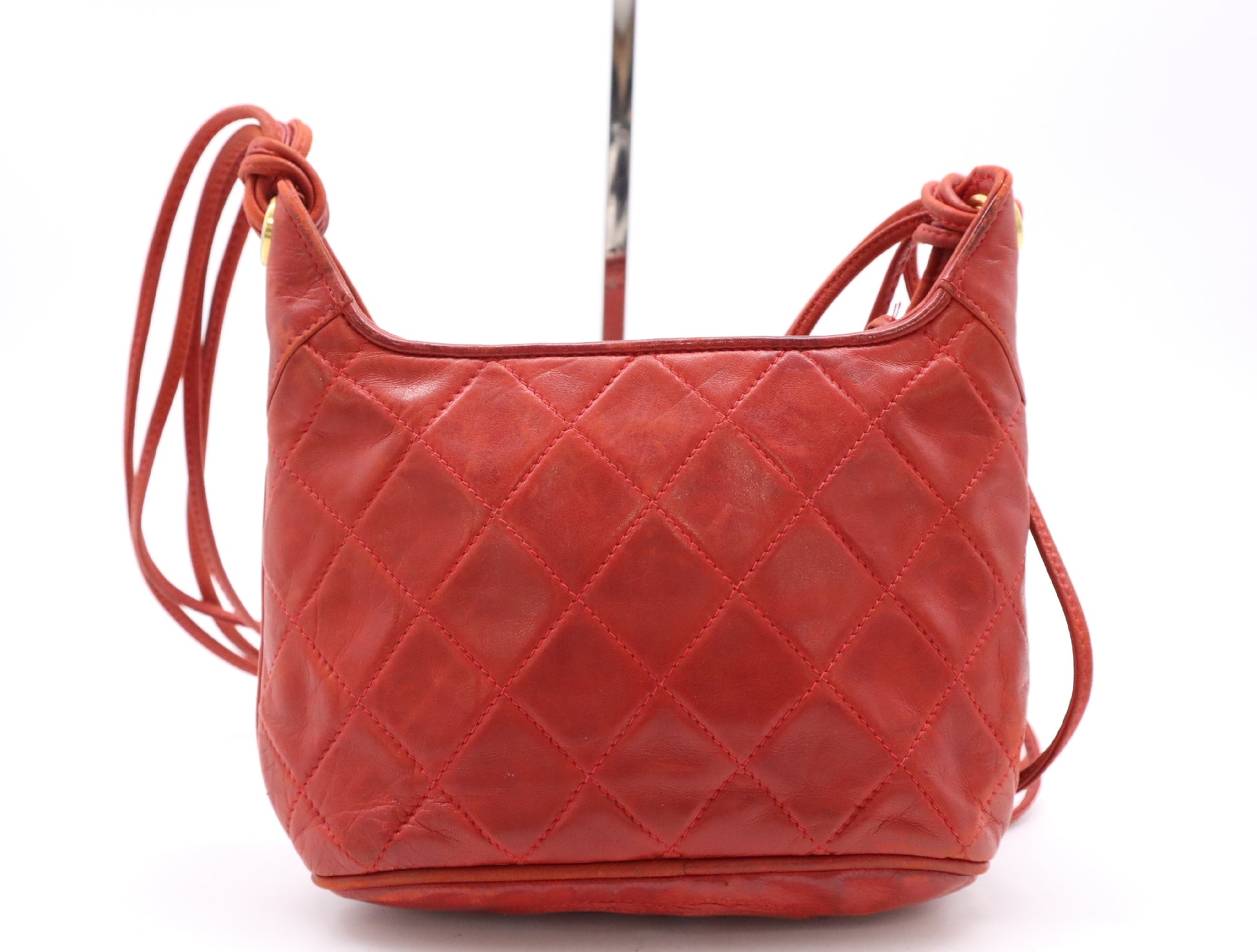 CHANEL Lambskin Matrasse Fringe Cocomark GD Hardware Red Seal 1720828 Shoulder Bag