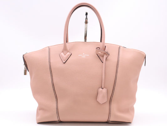 LOUIS VUITTON M94594 Tryon Leather Parnacea Lockit MM Magnolia Crochet Cadena Key w/x 2 Tote Bag