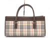 BURBERRY Canvas x Leather Nova Check Beige Brown Handbag