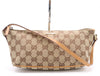 GUCCI 07198 Canvas GG Canvas Accessory Pouch Beige Brown Pouch