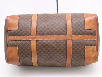 CELINE PVCx Leather Macadam Boston Bag with Brown Keys x2 and Crochet Boston Bag