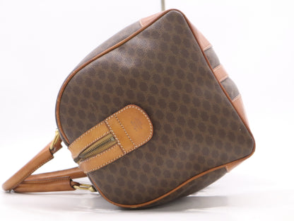 CELINE PVCx Leather Macadam Boston Bag with Brown Keys x2 and Crochet Boston Bag