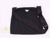 PRADA Nylon Triangle Logo Shoulder Bag in Black with Silver Hardware