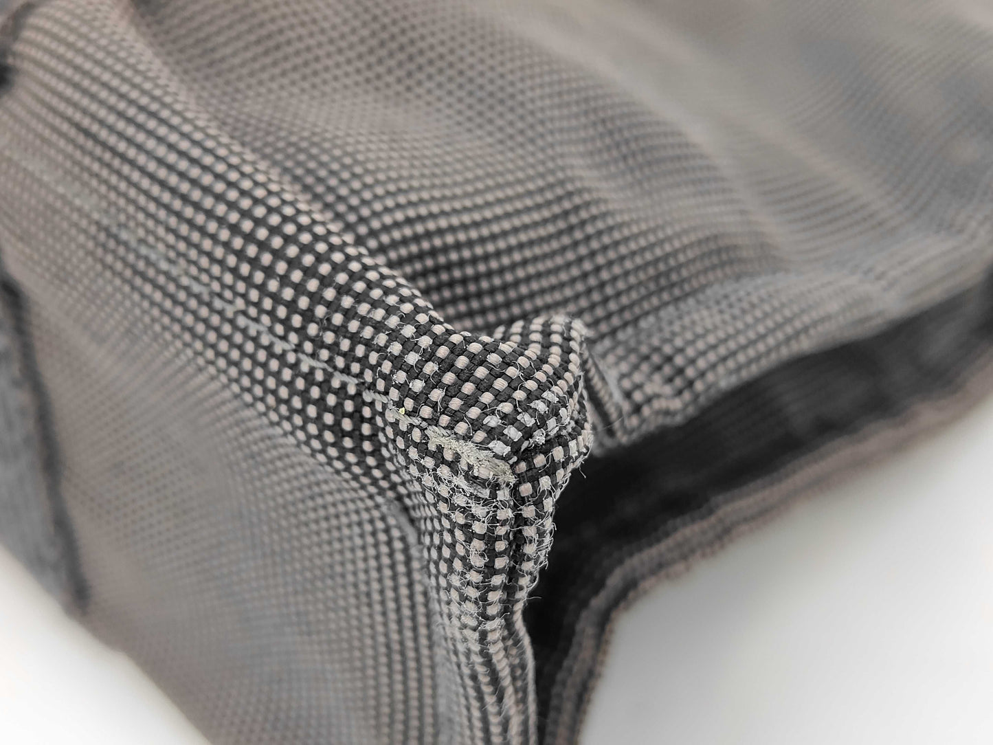 HERMES Canvas Air Line PM Mini Tote Bag Gray Handbag