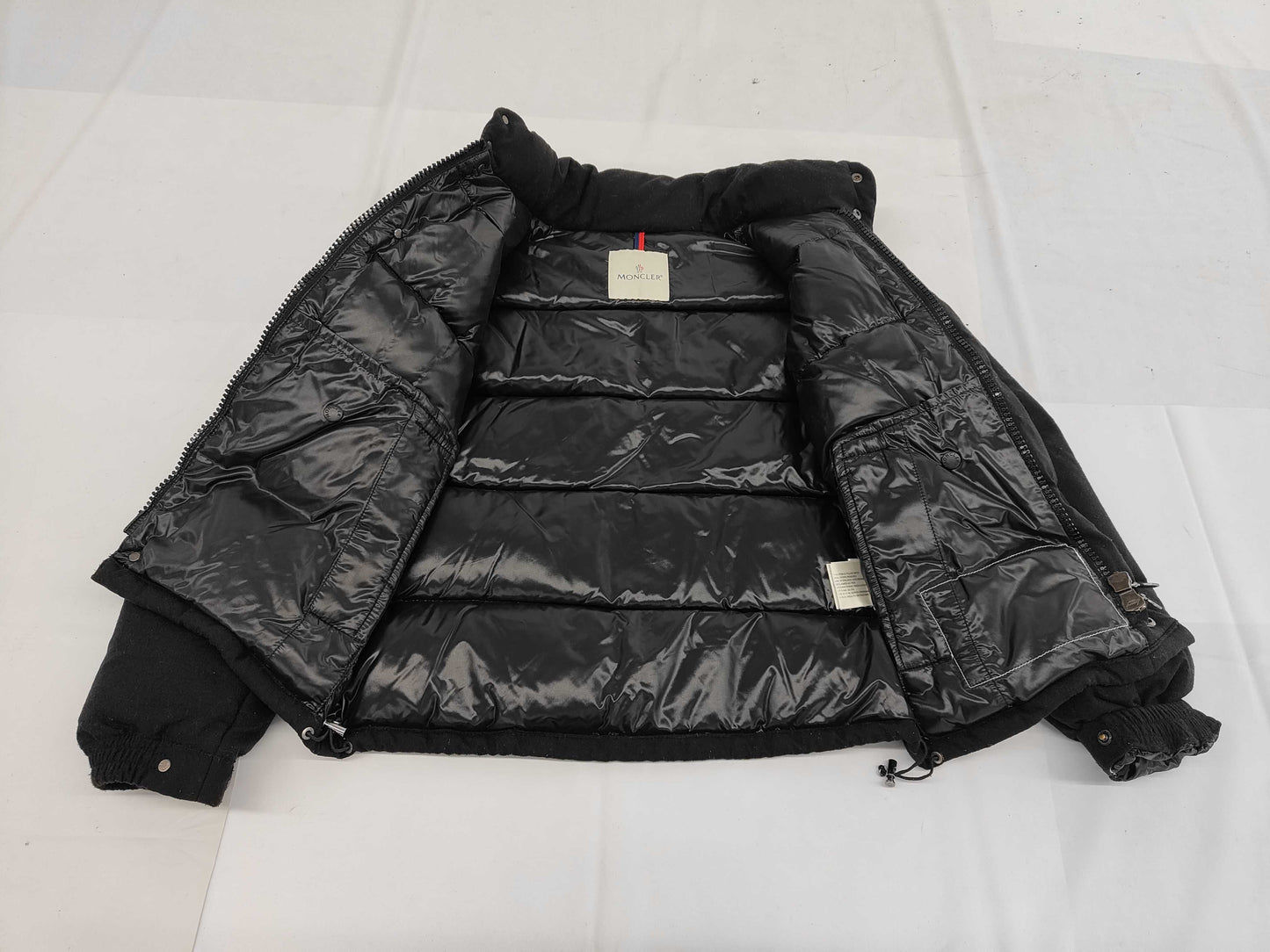 MONCLER 41310/50/54114 Everest Down Jacket, Wool and Nylon, Black, Size: 0, Jacket