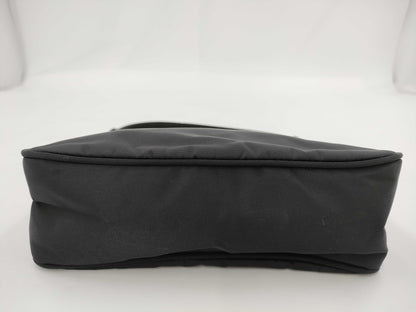 PRADA Mini Handbag Triangle Logo Accessory Pouch Black Nylon Bag