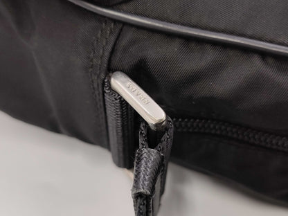 PRADA Nylon Triangle Logo Black Shoulder Bag