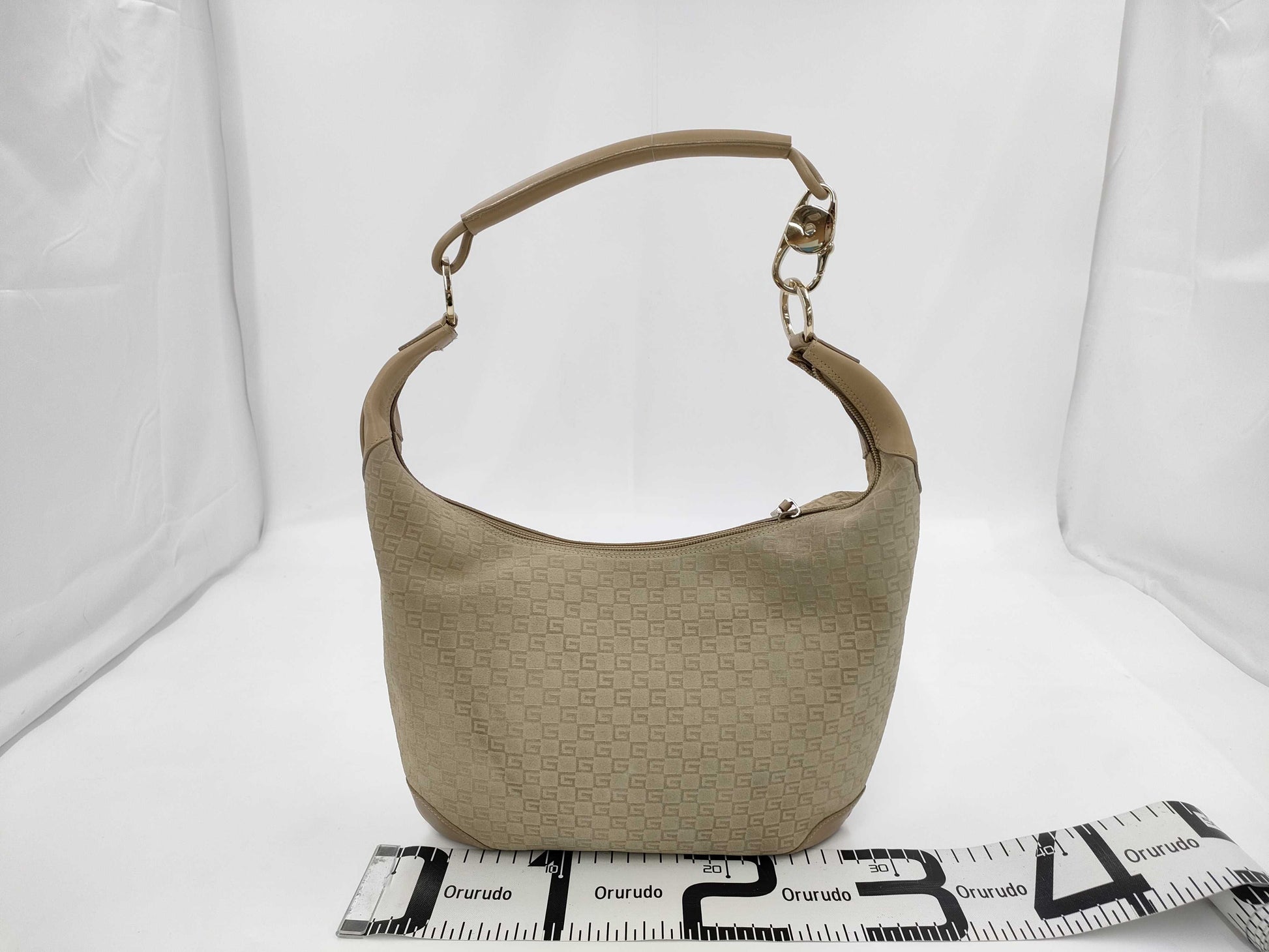 GUCCI Gucci Suede GG Pattern 001.4157 One Shoulder Bag