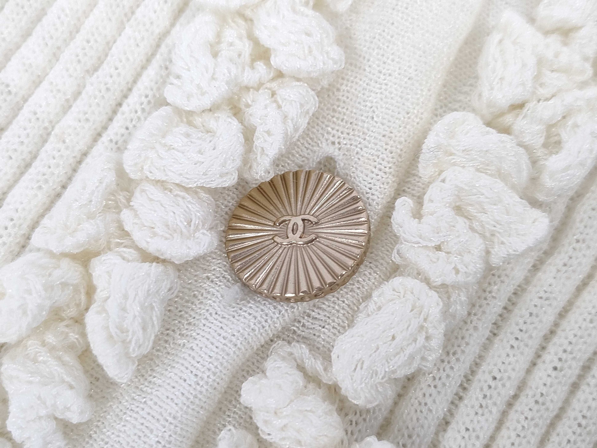 CHANEL 09P Coco Button Long Cardigan Size 42 Dress