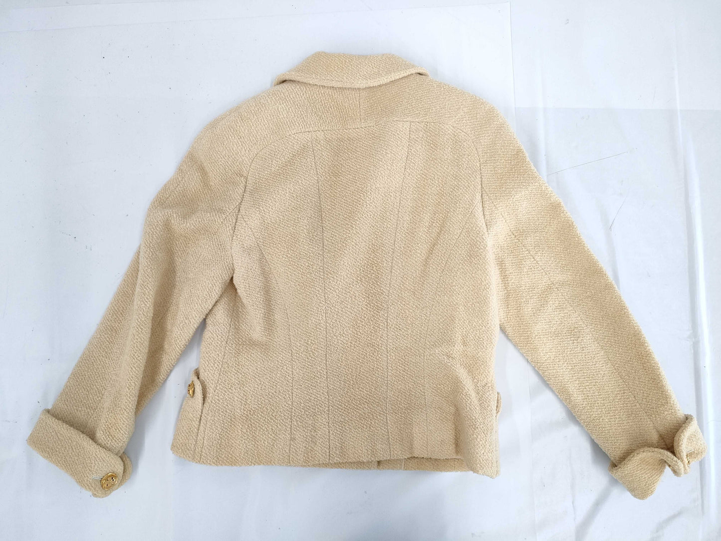 CHANEL 93P Tweed Jacket with Gold Buttons, Size 42