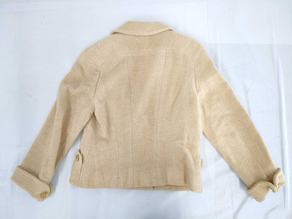 CHANEL 93P Tweed Jacket with Gold Buttons, Size 42