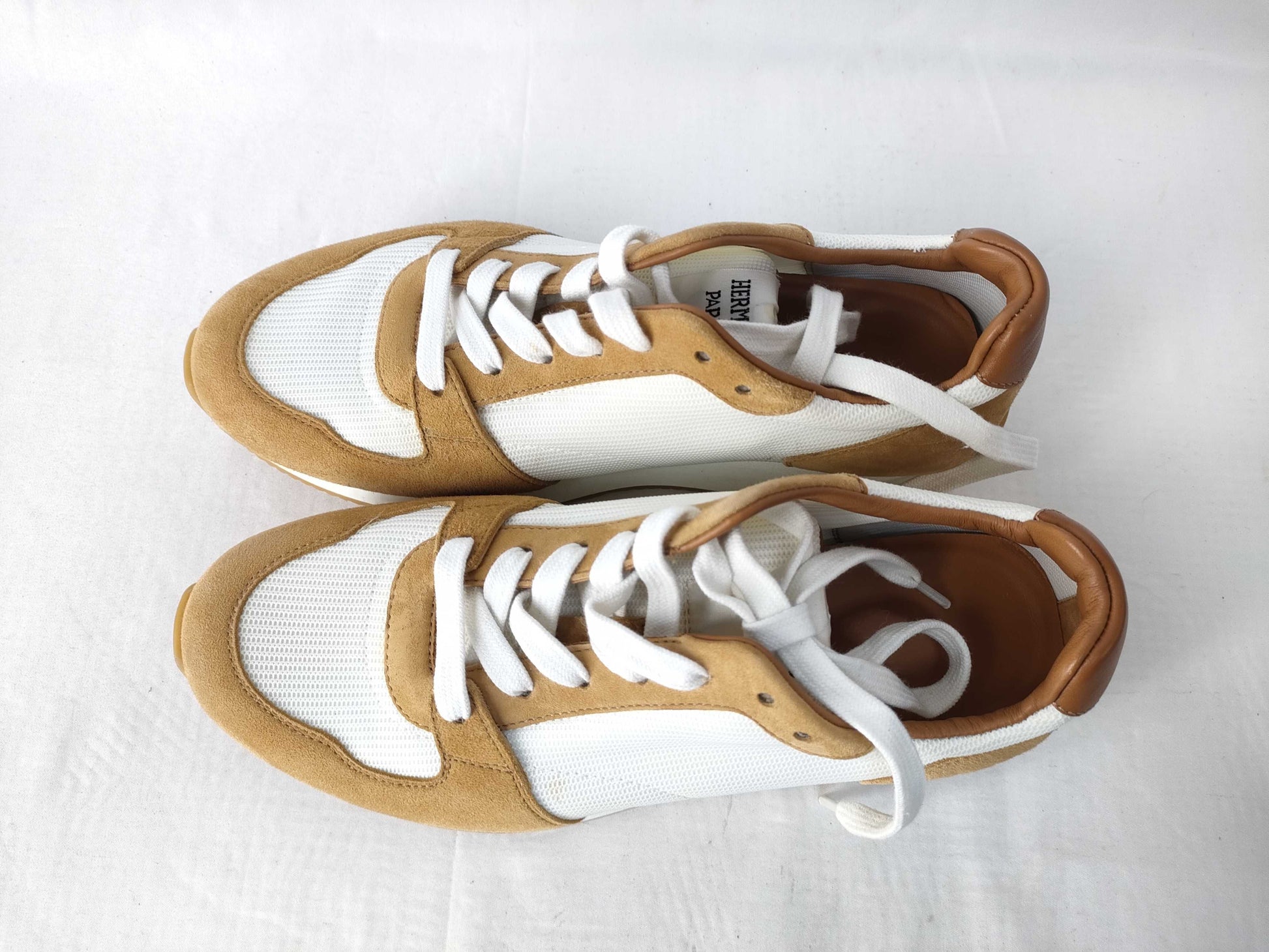 HERMES white-brown sneakers