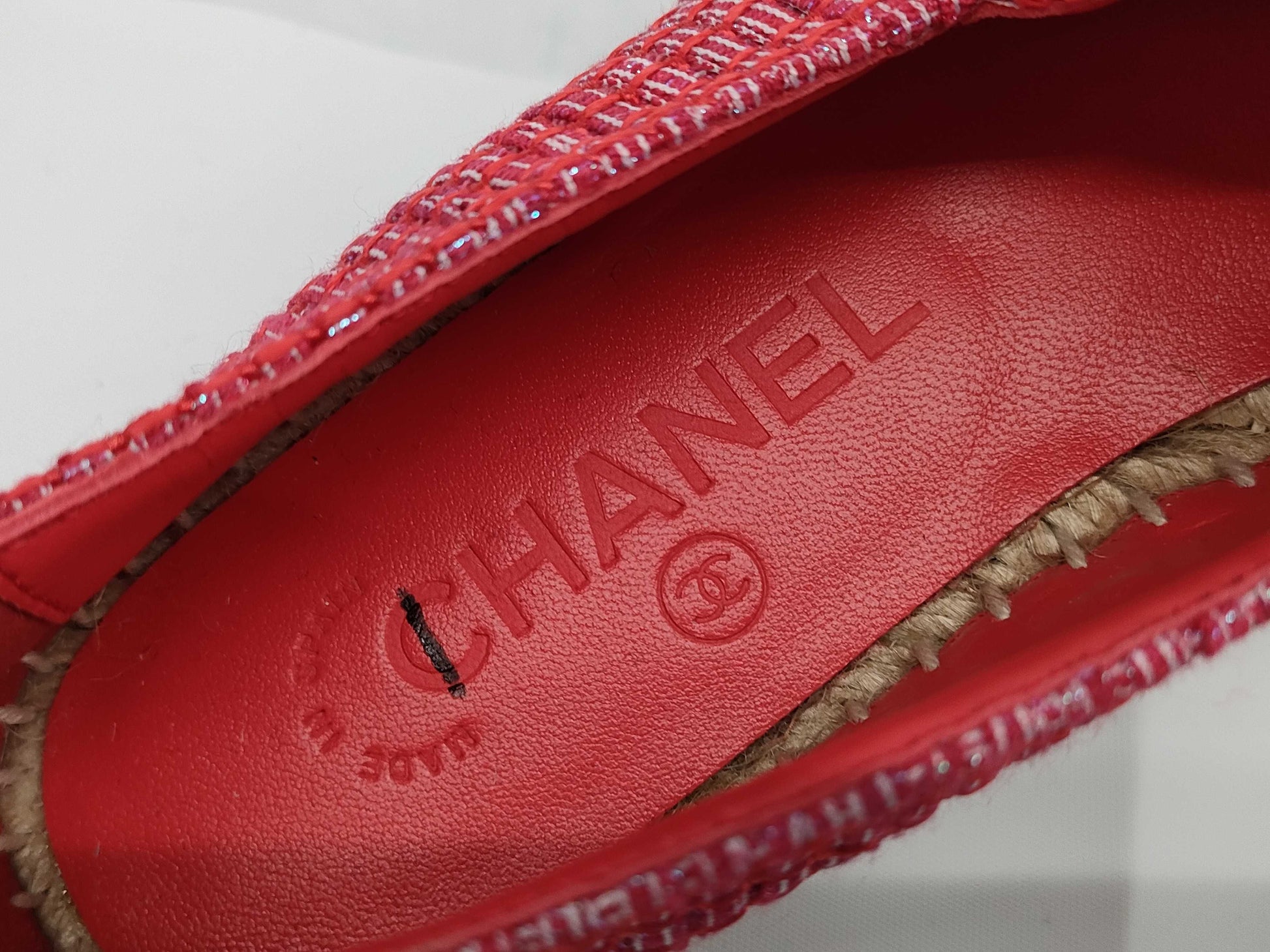 CHANEL Red Espadrille Other Shoes