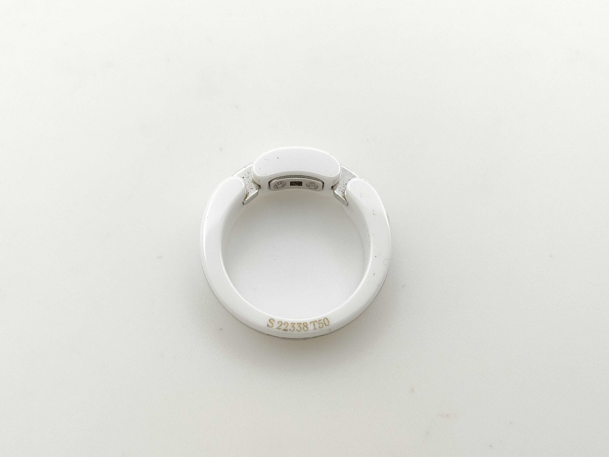 CHANEL Ultra T50 Ceramic WG Au750 6.3g Ring 