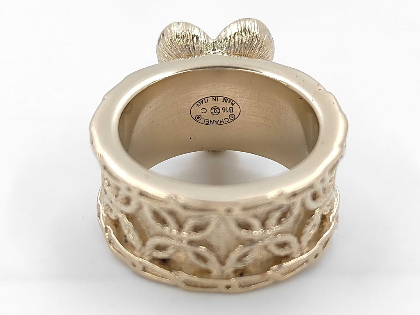 CHANEL Cocomark Flower Ring B16C Box Ring