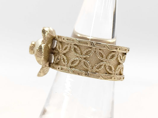 CHANEL Cocomark Flower Ring B16C Box Ring