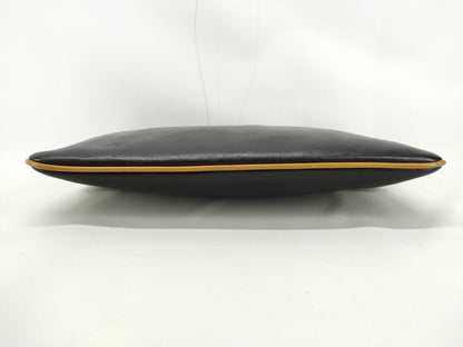 CELINE Black Carriage Hardware Clutch Bag