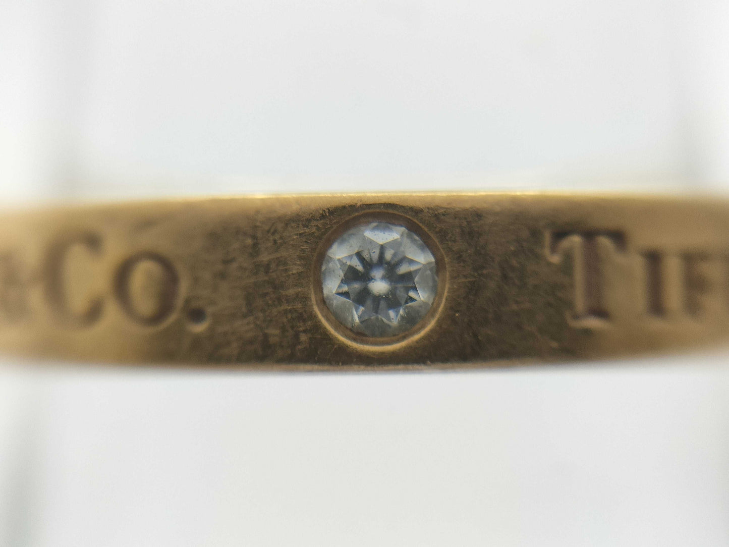 Tiffany & Co. Flat Band 3PD AU750 3.7g Ring 