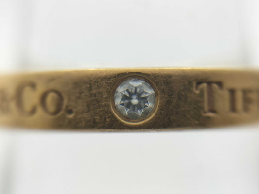 Tiffany & Co. Flat Band 3PD AU750 3.7g Ring 