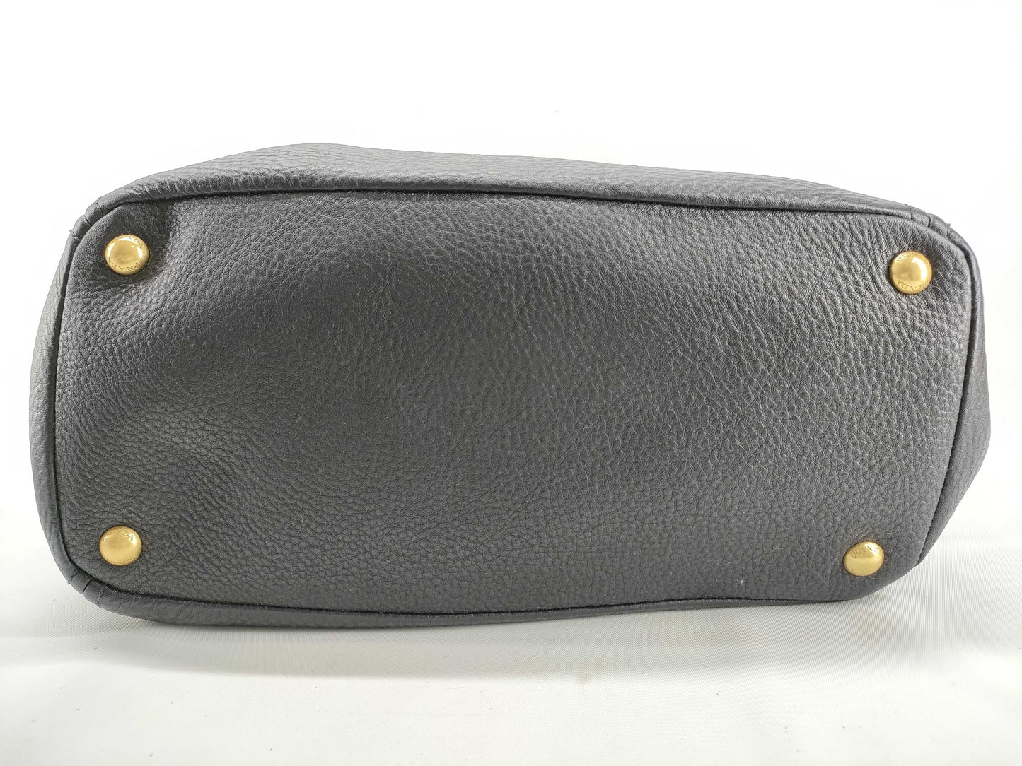 PRADA Vitello Dino 2-way black tote bag