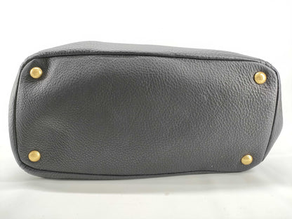 PRADA Vitello Dino 2-way black tote bag