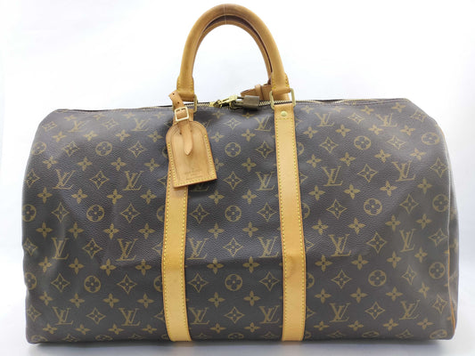 LOUIS VUITTON Monogram Vuitton Monogram Keypol 50 FL1000 Boston Bag