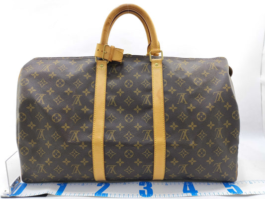 LOUIS VUITTON Monogram Vuitton Monogram Keypol 50 FL1000 Boston Bag