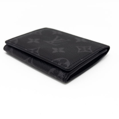 LOUIS VUITTON LOUIS VUITTON Monogram Eclipse Ampelope Cartoduvisit M12874 Black Card Case RFID Verified Box Included Card Case, Pass Case, Business Card Holder