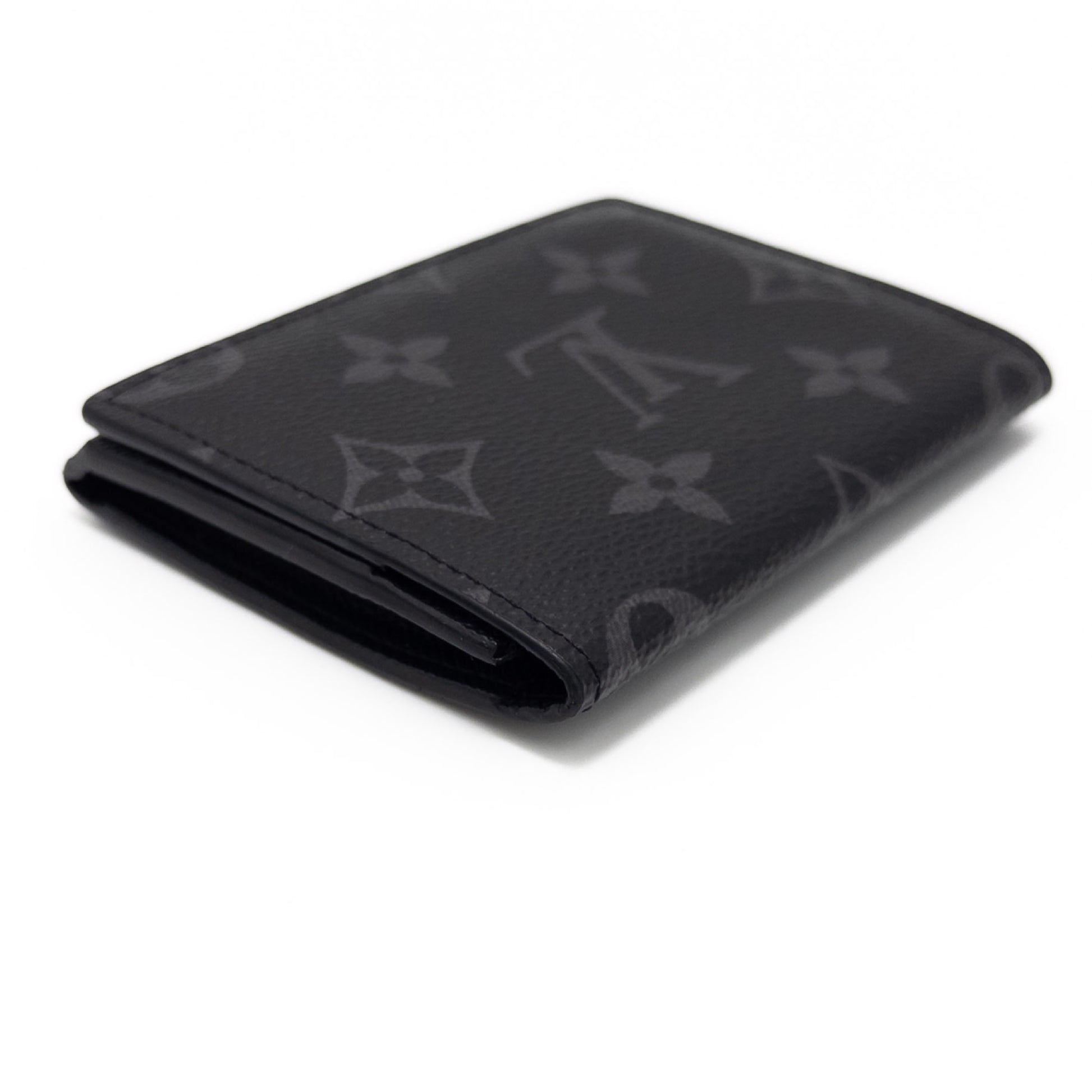 LOUIS VUITTON LOUIS VUITTON Monogram Eclipse Ampelope Cartoduvisit M12874 Black Card Case RFID Verified Box Included Card Case, Pass Case, Business Card Holder