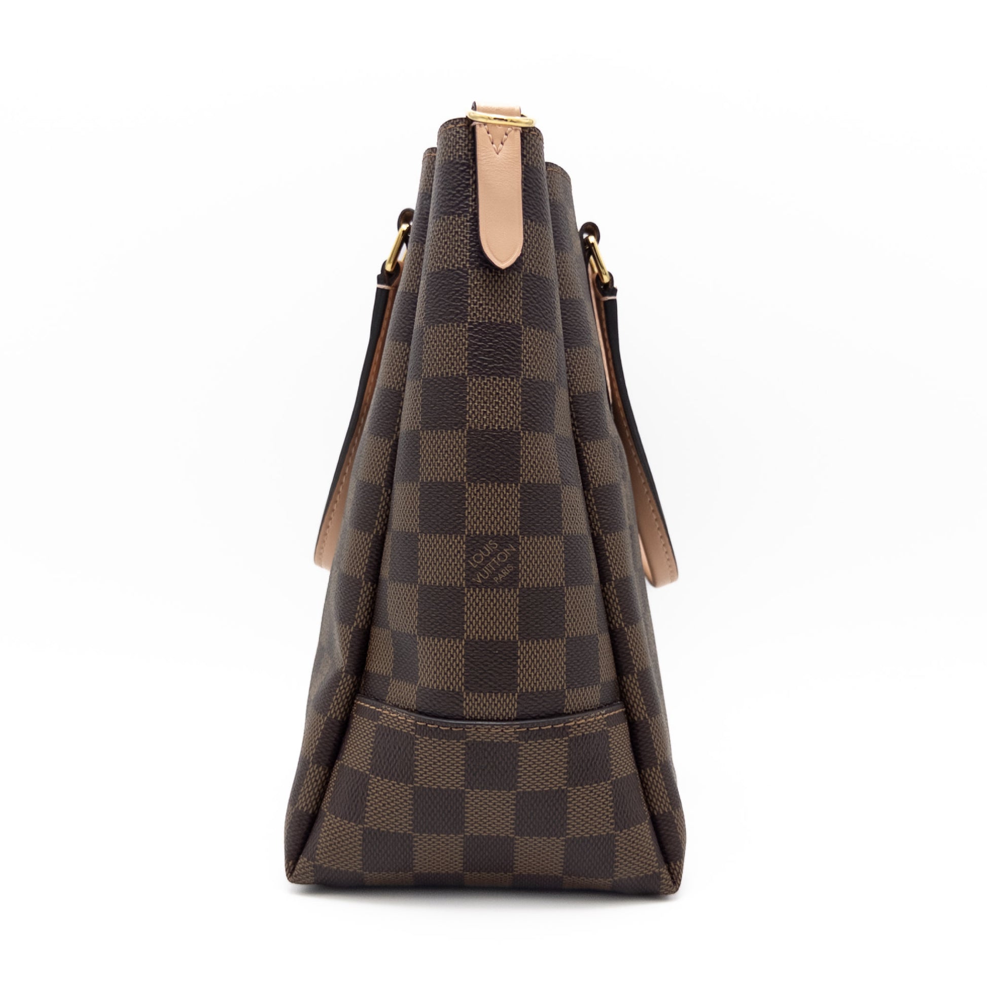 LOUIS VUITTON LOUIS VUITTON Vuitton Damier Belmont NV BB N60297 Pink Gold Hardware Canvas Handbag