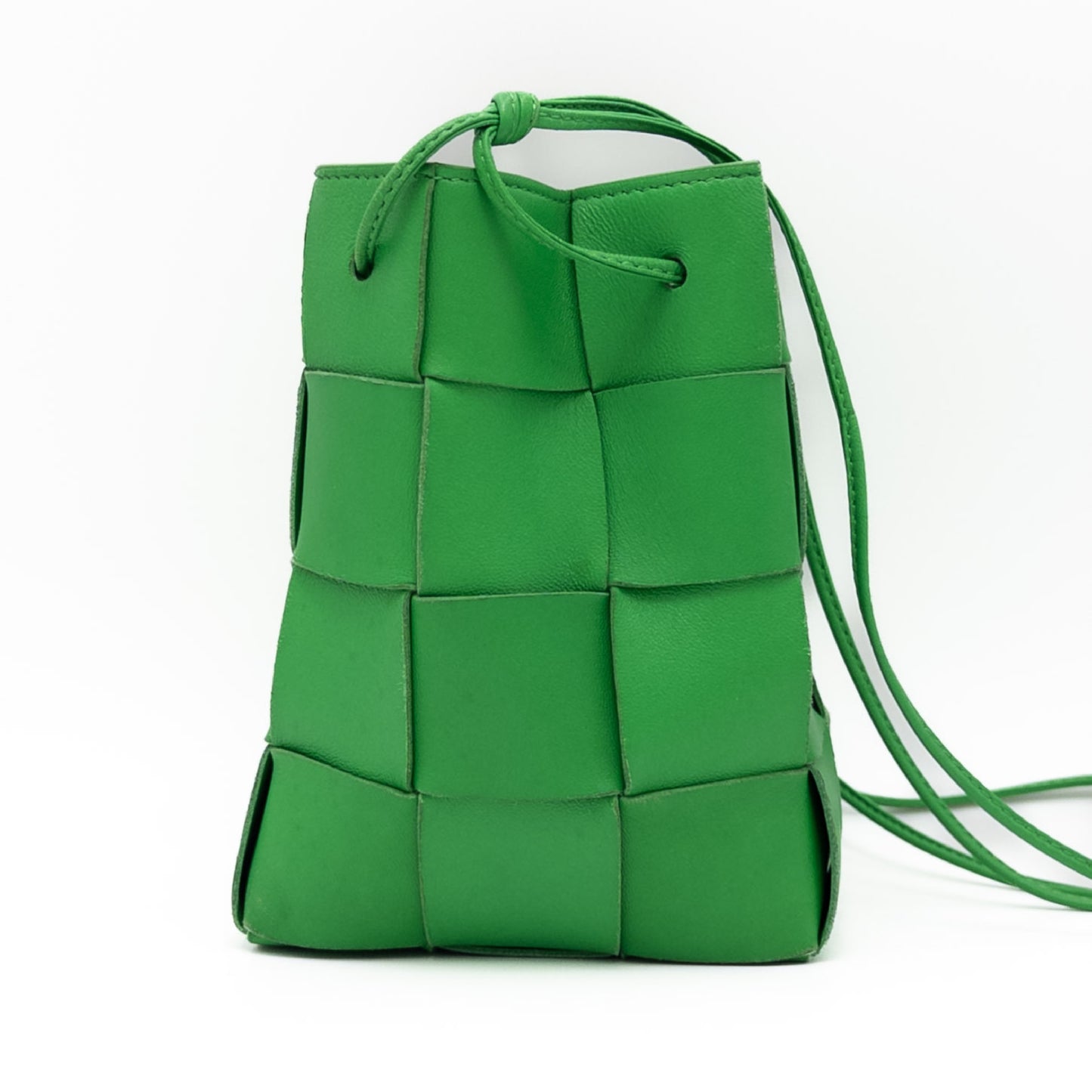 BOTTEGA VENETA BOTTGA VENETA Bottega Maxi Intrecciato Cassette Mini Crossbody Bag Leather Shoulder Bag Green Storage Bag Included Shoulder Bag