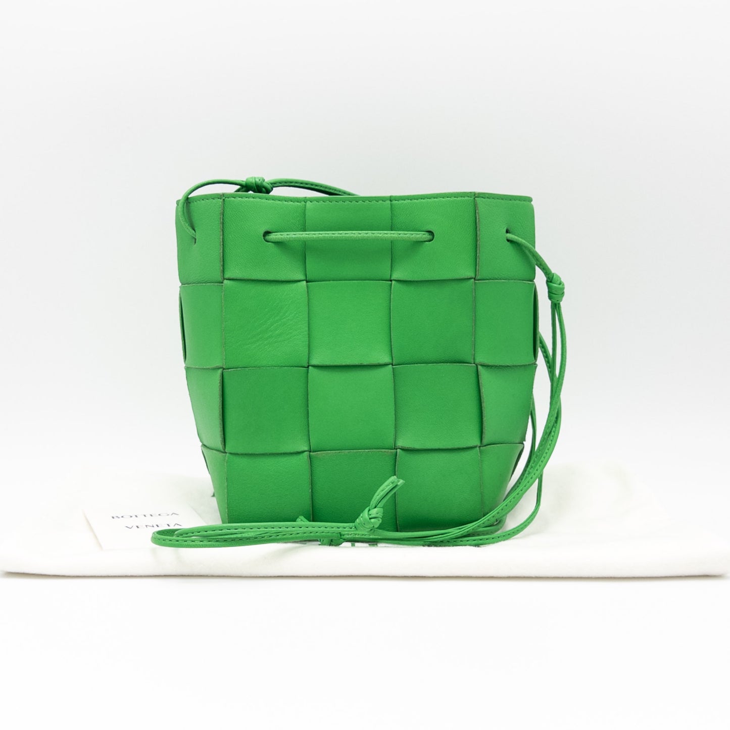 BOTTEGA VENETA BOTTGA VENETA Bottega Maxi Intrecciato Cassette Mini Crossbody Bag Leather Shoulder Bag Green Storage Bag Included Shoulder Bag