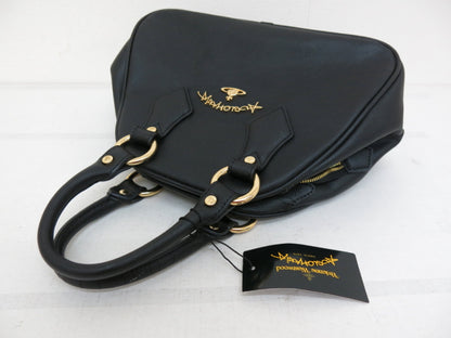 Vivienne Westwood Leather Hand Clutch Tote Bag Black 3-Piece Bag Set