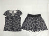 CHANEL Camellia Lace Floral Print Short Sleeve Set Size 38 Other Apparel