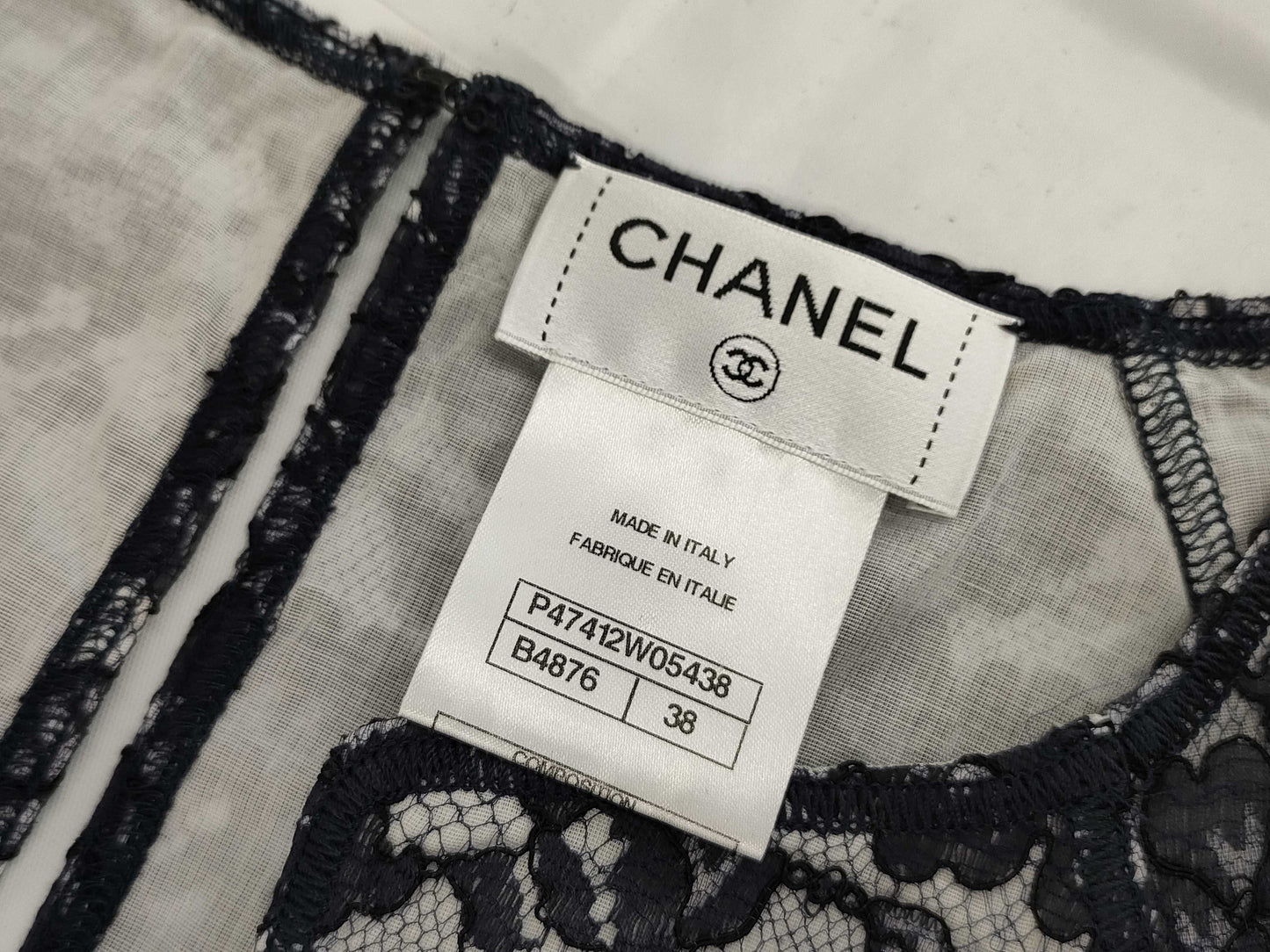 CHANEL Camellia Lace Floral Print Short Sleeve Set Size 38 Other Apparel