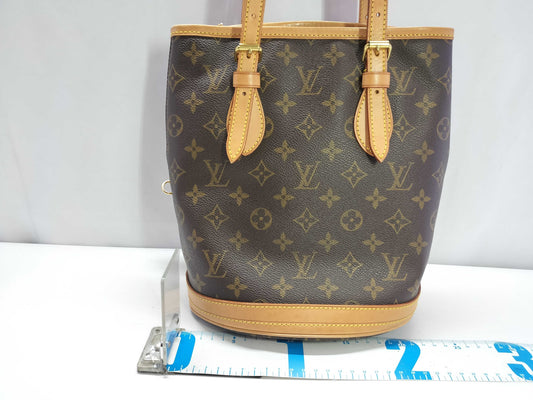 LOUIS VUITTON Monogram LV Bucket PM Tote Bag