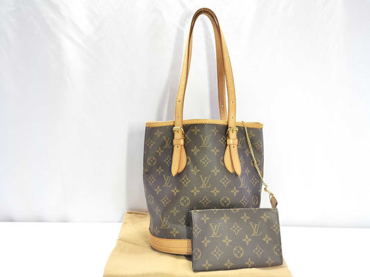 LOUIS VUITTON Monogram LV Bucket PM Tote Bag