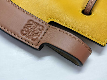 LOEWE Shoulder Calf Yellow/Brown Shoulder Bag