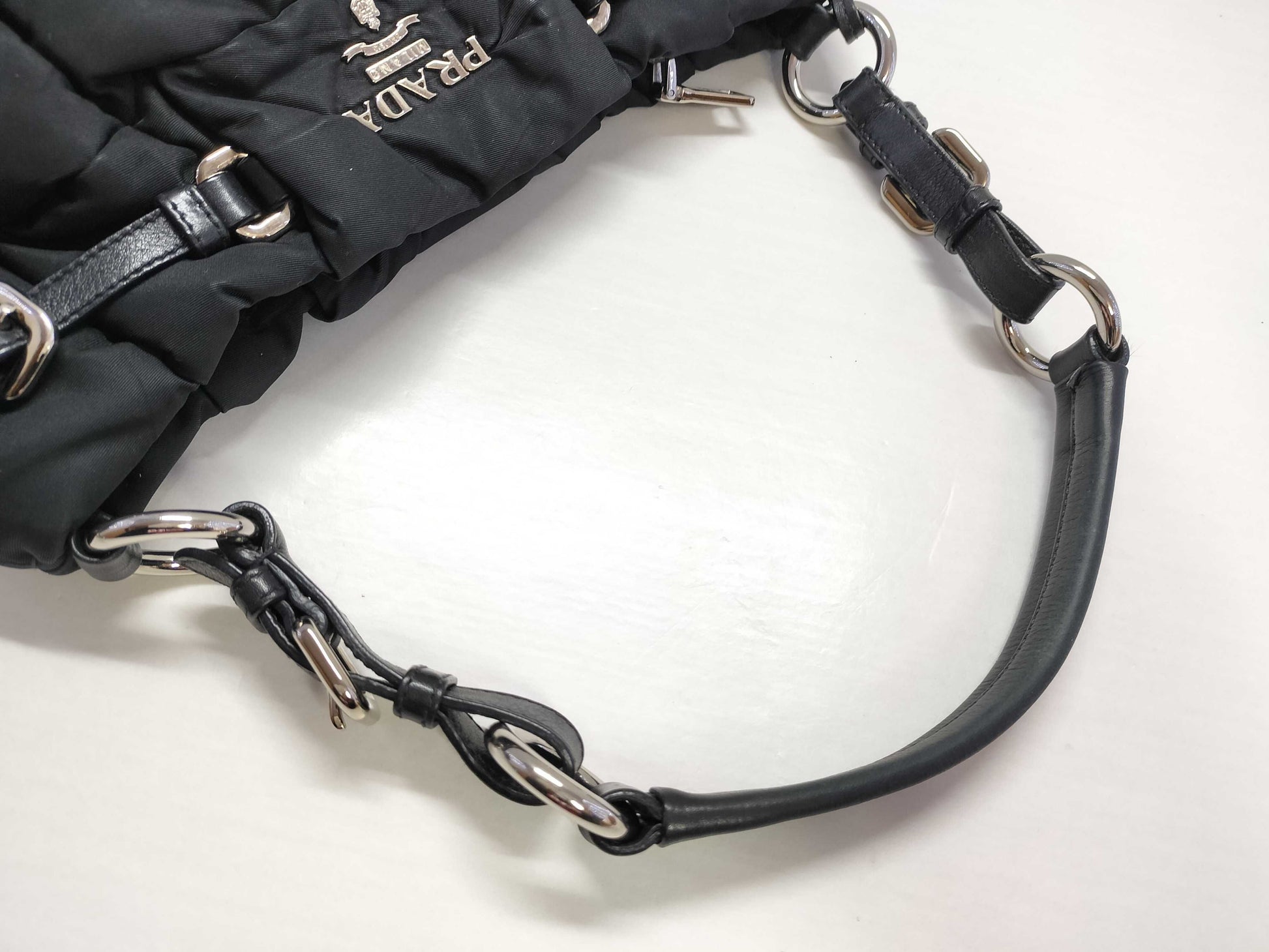 PRADA Nylon Prada Shoulder Nylon Black Shoulder Bag