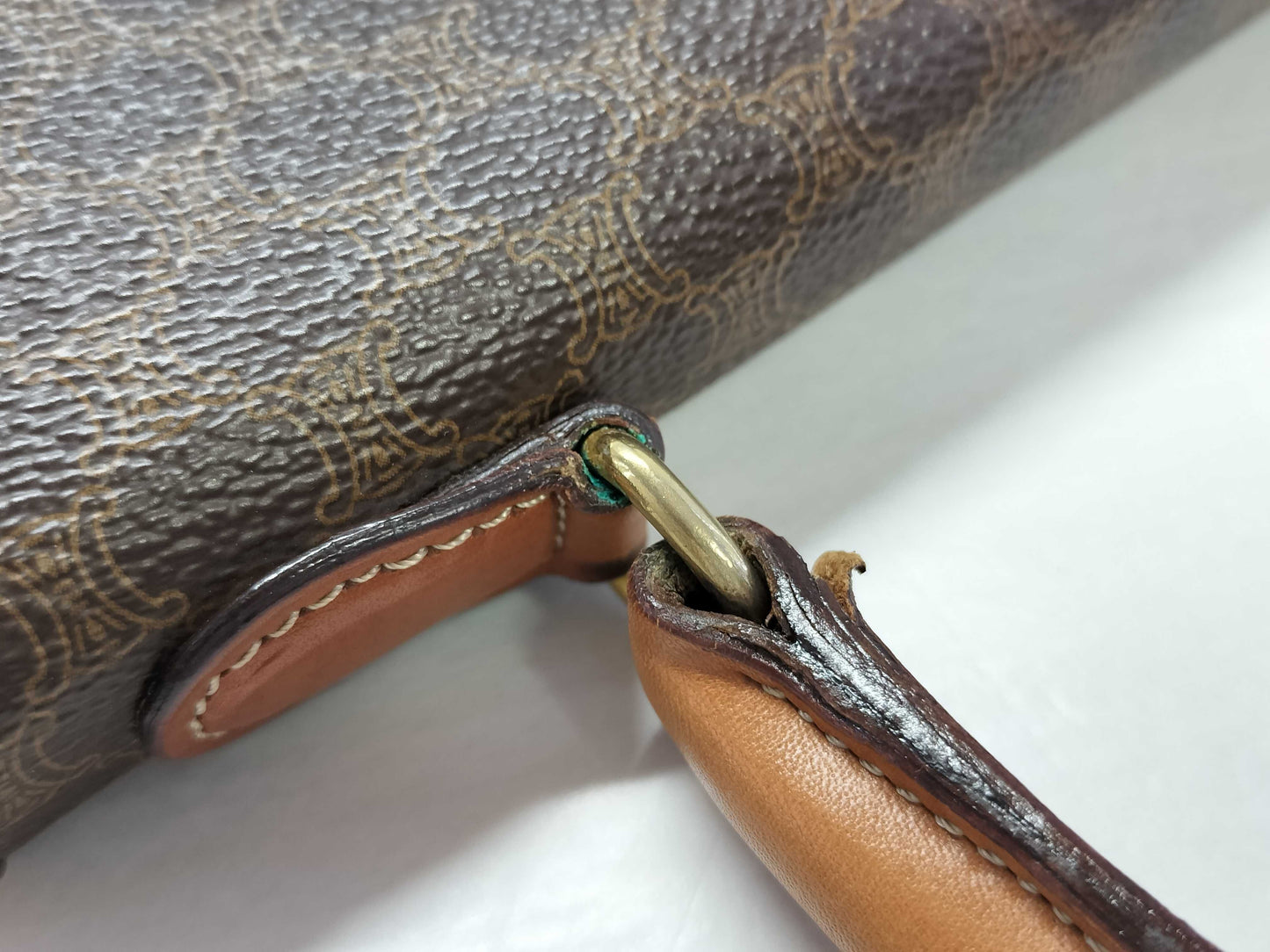 CELINE Celine Handbag Macadam Tea PVC Handbag