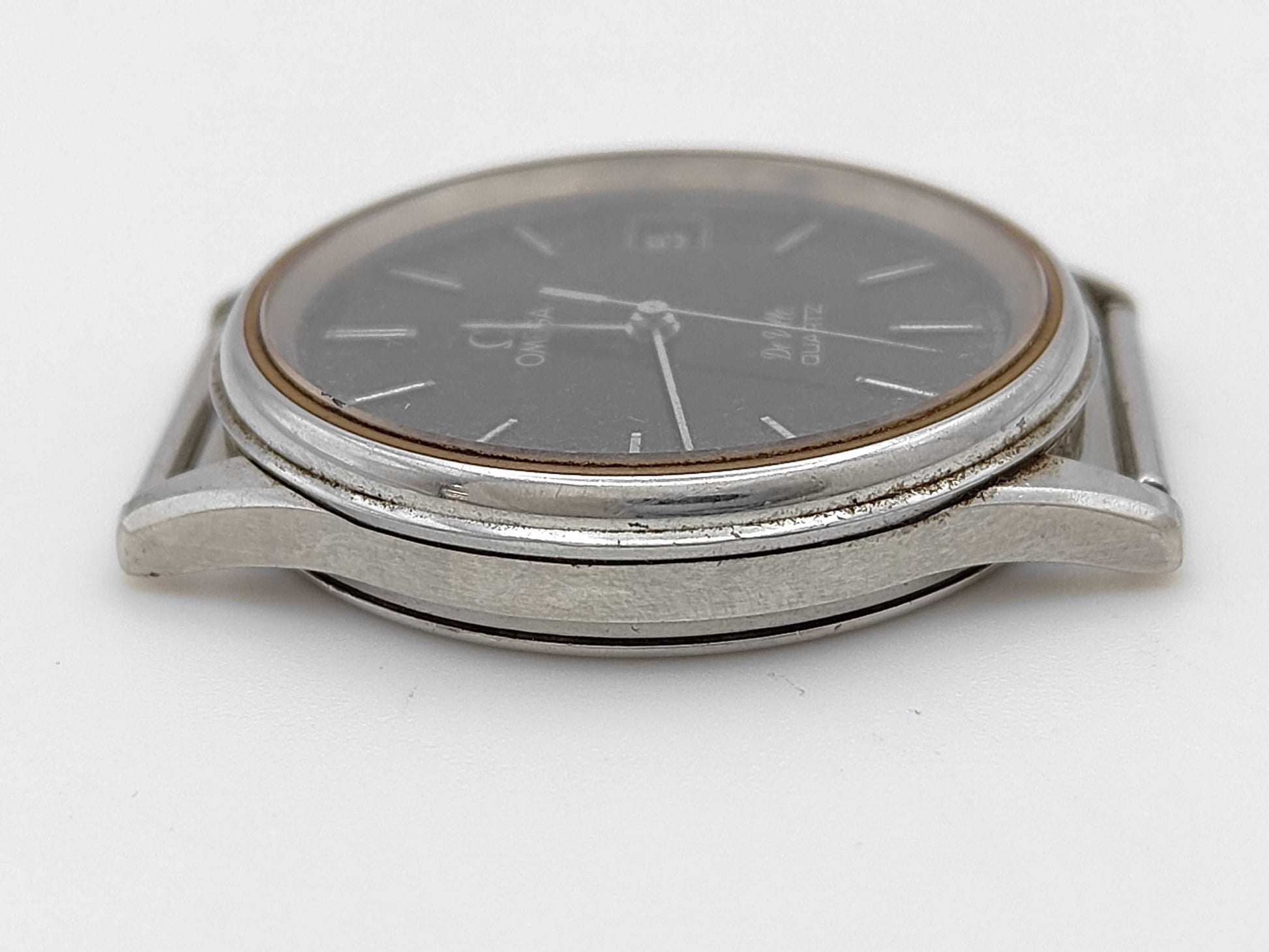 OMEGA 1332 Quartz Black Dial Boys Watch