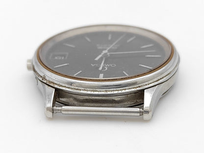 OMEGA 1332 Quartz Black Dial Boys Watch