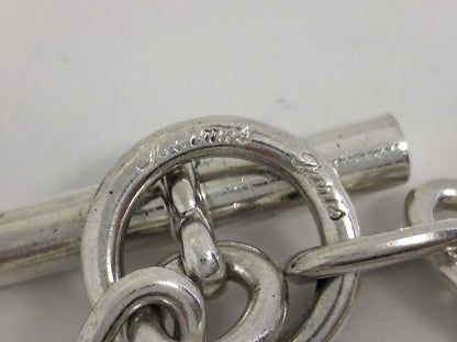 HERMES Schone Dunkle 4 Charms Cursive 16 Frames 79.8g Bracelet Bangle